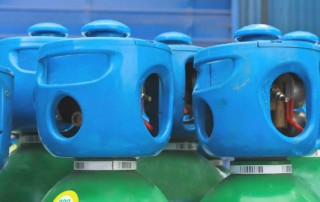 Argon gas cylinders